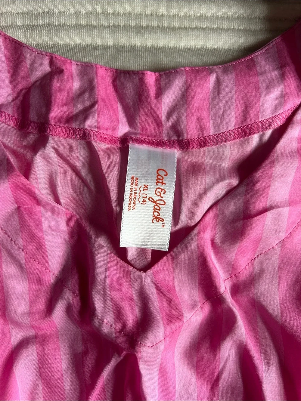 Girls 14 Pink Striped Swim Dress